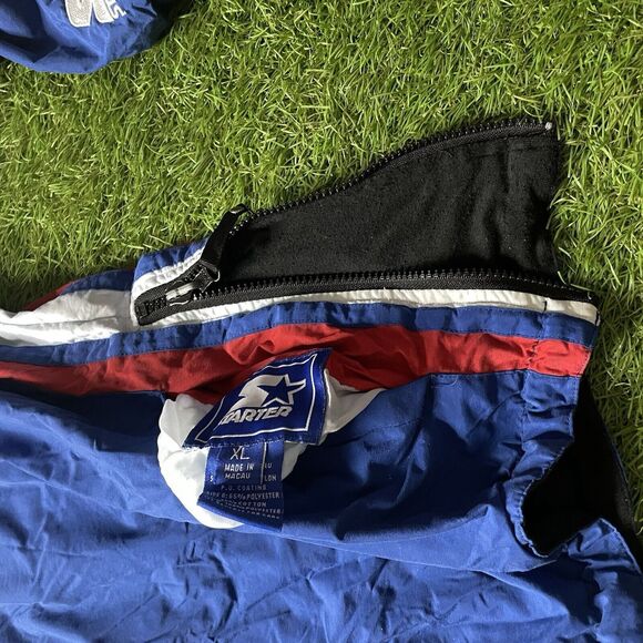 VTG NCAA Kansas Jayhawks Reversible Jacket Mens XL Starter Pullover 90s Vintage - Picture 6 of 16